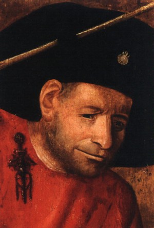 Oil bosch, hieronymus Painting - Head of a Halberdier by Bosch, Hieronymus