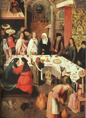 Oil bosch, hieronymus Painting - Marriage Feast at Cana by Bosch, Hieronymus