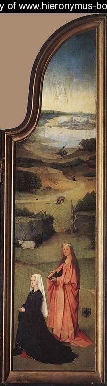 Oil bosch, hieronymus Painting - St Peter with the Donor (right wing) c. 1510 by Bosch, Hieronymus