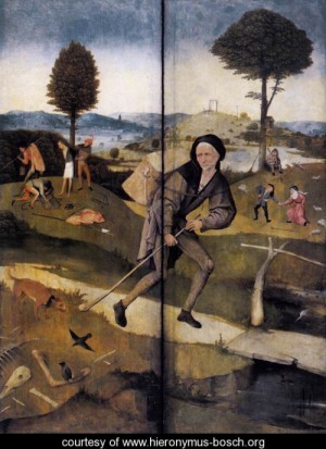 Oil bosch, hieronymus Painting - The Path of Life, outer wings of a triptych by Bosch, Hieronymus