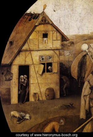 Oil bosch, hieronymus Painting - The Wayfarer (detail) by Bosch, Hieronymus