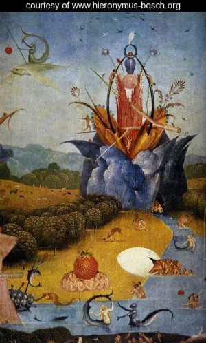 Oil garden Painting - Triptych of Garden of Earthly Delights (detail 1) c. 1500 by Bosch, Hieronymus