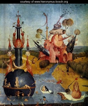 Oil garden Painting - Triptych of Garden of Earthly Delights (detail 2) c. 1500 by Bosch, Hieronymus