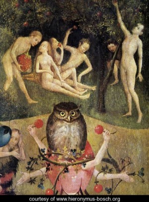 Oil bosch, hieronymus Painting - Triptych of Garden of Earthly Delights (detail 4) c. 1500 by Bosch, Hieronymus