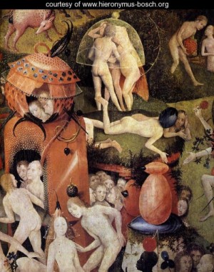 Oil garden Painting - Triptych of Garden of Earthly Delights (detail 5) c. 1500 by Bosch, Hieronymus