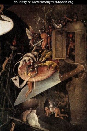 Oil bosch, hieronymus Painting - Triptych of Garden of Earthly Delights (right wing) (detail 5) c. 1500 by Bosch, Hieronymus