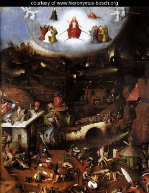 Oil bosch, hieronymus Painting - Triptych of Last Judgement (central panel) by Bosch, Hieronymus