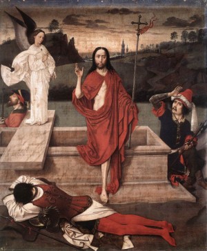 Oil bouts, dieric the elder Painting - Resurrection  1450-60 by Bouts, Dieric the Elder