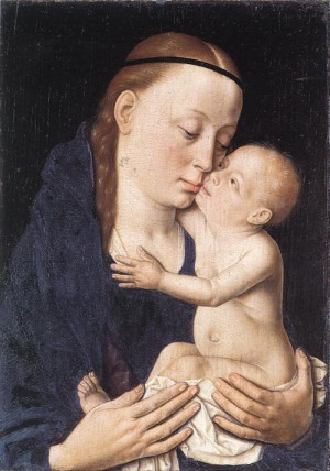 Oil bouts, dieric the elder Painting - Virgin and Child by Bouts, Dieric the Elder