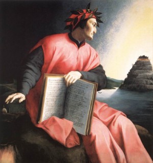 Oil portrait Painting - Allegorical Portrait of Dante  -c. 1530 by Bronzino, Agnolo