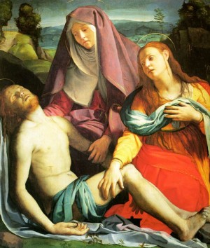 Oil bronzino, agnolo Painting - Pieta Galleria degli Uffizi by Bronzino, Agnolo