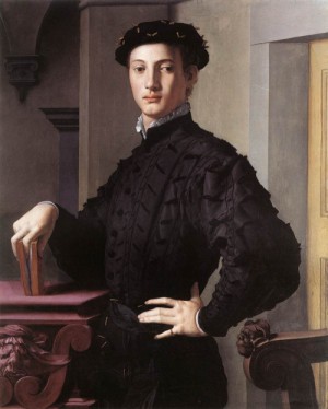 Oil bronzino, agnolo Painting - Portrait of a Young Man  -c. 1540 by Bronzino, Agnolo