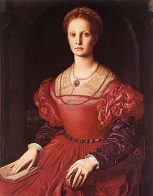 Oil bronzino, agnolo Painting - Portrait of Lucrezia Panciatichi  - c. 1540 by Bronzino, Agnolo
