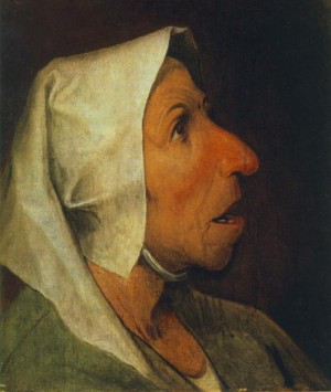 Oil portrait Painting - Portrait of an Old Woman  1563 by Bruegel, Pieter the Elder