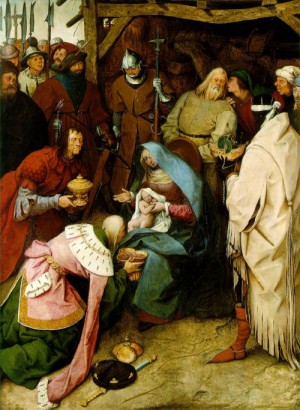 Oil bruegel, pieter the elder Painting - The Adoration of the Kings    1564 by Bruegel, Pieter the Elder