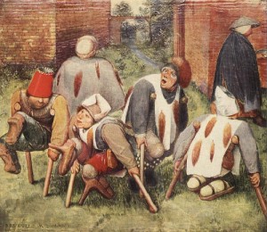 Oil bruegel, pieter the elder Painting - The Beggars  1568 by Bruegel, Pieter the Elder