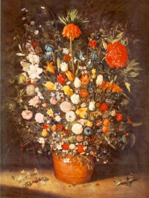 Oil brueghel, jan the elder Painting - Bouquet  1603 by Brueghel, Jan the Elder