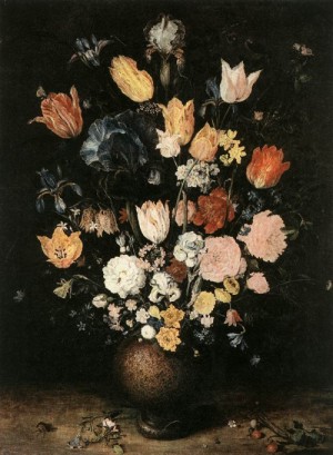 Oil brueghel, jan the elder Painting - Bouquet of Flowers by Brueghel, Jan the Elder