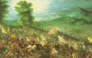 Oil brueghel, jan the elder Painting - The Battle of Issus 1602 by Brueghel, Jan the Elder