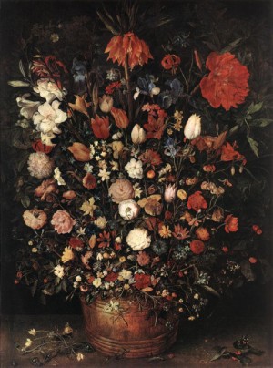 Oil brueghel, jan the elder Painting - The Great Bouquet  1607 by Brueghel, Jan the Elder