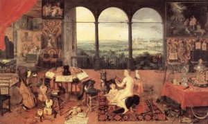 Oil brueghel, jan the elder Painting - The Sense of Hearing 1618 by Brueghel, Jan the Elder