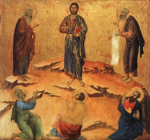 Oil the Painting - The Transfiguration, 1308-11, by Buoninsegna, Duccio di
