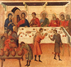 Oil buoninsegna, duccio di Painting - Wedding at Cana by Buoninsegna, Duccio di