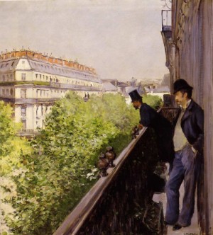 Oil caillebotte, gustave Painting - A Balcony 1880 by Caillebotte, Gustave