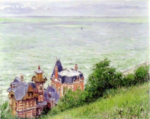 Oil caillebotte, gustave Painting - Villas at Trouville 1884 by Caillebotte, Gustave