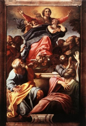 Oil carracci, annibale Painting - Assumption of the Virgin Mary  1600-01 by Carracci, Annibale