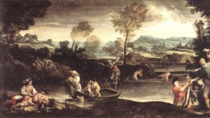  Photograph - Fishing  - before 1595 by Carracci,Annibale