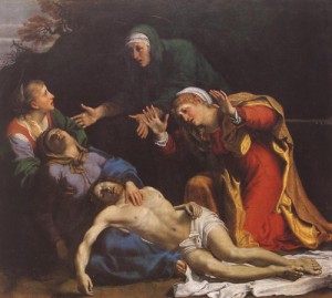  Photograph - Lamentation of Christ   1606 by Carracci, Annibale