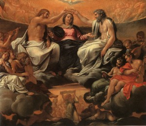Oil carracci, annibale Painting - The Coronation of the Virgin by Carracci, Annibale
