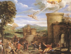 Oil carracci, annibale Painting - The Martyrdom of St Stephen  1603-04 by Carracci, Annibale