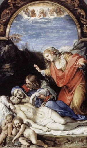  Photograph - Triptych  1604-05 by Carracci,Annibale