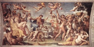 Oil carracci, annibale Painting - Triumph of Bacchus and Ariadne  1597-1602 by Carracci, Annibale