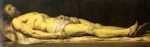 Oil champaigne, philippe de Painting - The Dead Christ, wood, by Champaigne, Philippe de