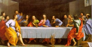 Oil champaigne, philippe de Painting - The Last Supper by Champaigne, Philippe de