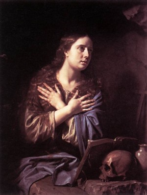 Oil champaigne, philippe de Painting - The Penitent Magdalen by Champaigne, Philippe de
