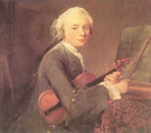 Oil portrait Painting - Portrait of Charles Godefroy   1734-35 by Chardin, Jean Baptiste Simeon
