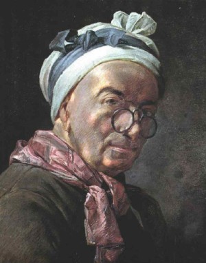 Oil portrait Painting - Self-Portrait  1771 by Chardin, Jean Baptiste Simeon