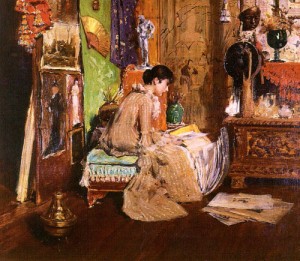 Oil chase, william merritt Painting - In the Studio Corner, 1881 by Chase, William Merritt