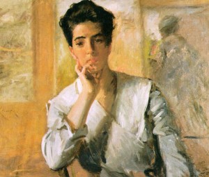 Oil chase, william merritt Painting - Portrait of Kate Freeman Clark  1902 by Chase, William Merritt