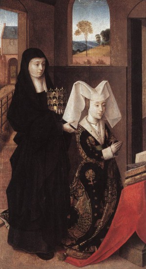  Photograph - Isabel of Portugal with St Elizabeth   1457-60 by Christus, Petrus