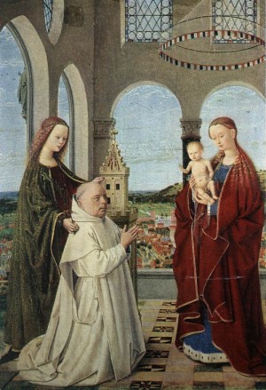 Oil christus, petrus Painting - Madonna and Child by Christus, Petrus