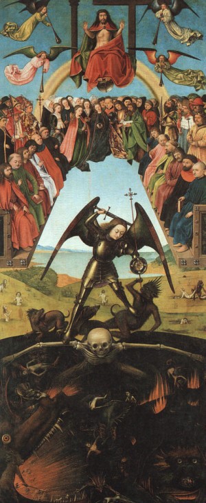 Oil christus, petrus Painting - The Last Judgement 1452 by Christus, Petrus