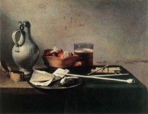 Oil claesz, pieter Painting - Tobacco Pipes and a Brazier   1636 by Claesz, Pieter