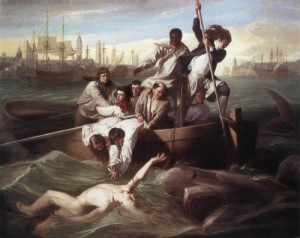 Oil copley, john singleton Painting - Brook Watson and the Shark   1778 by Copley, John Singleton