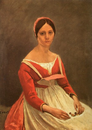 Oil corot, jean-baptiste-camille Painting - Portrait of Mme. Legois, 1838 by Corot, Jean-Baptiste-Camille