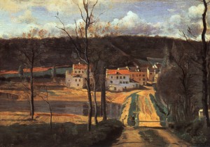 Oil corot, jean-baptiste-camille Painting - Ville d'Avray- The Pond and the Cabassud House, 1835-40 by Corot, Jean-Baptiste-Camille